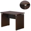 Furnizzeme Transitional Style Wooden Desk Return With Wide Top, Espresso Brown