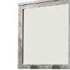 Furnizzeme Wall Mirror With Rectangular Frame And Molded Details, Gray