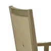 Furnizzeme Wooden Arm Chair With Crystal Tufted Leatherette Backrest, Silver