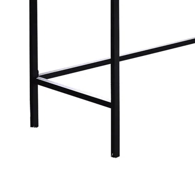 Furnizzeme Wooden Desk With 2 Drawers And Metal Frame, Washed White And Black