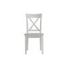 Furnizzeme Wooden Dining Chair With X Shaped Back, Set Of 2, White