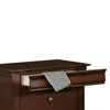 Furnizzeme Wooden Night Stand With Hidden Drawer, Cherry Brown
