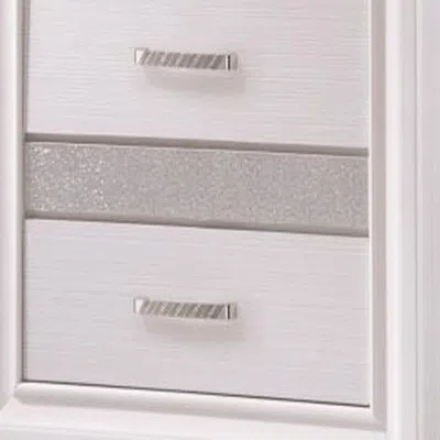 Furnizzeme Wooden Nightstand With Hidden Jewelry Tray, White