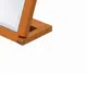 FURNIZZEME WOODEN RECTANGULAR TILTED BEVELLED MIRROR, BROWN AND SILVER