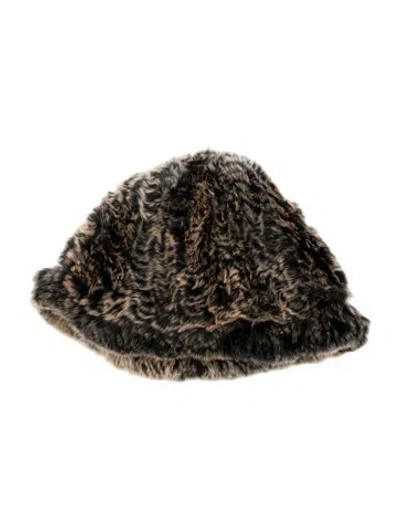Pre-owned Fur Ry Beanie In Black