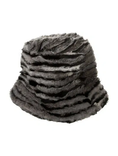 Pre-owned Fur Ry Bucket Hat In Gray
