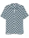 Fursac Abstract Pattern Shirt In Blue