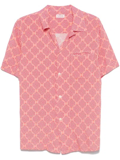 Fursac Abstract Pattern Shirt In Pink