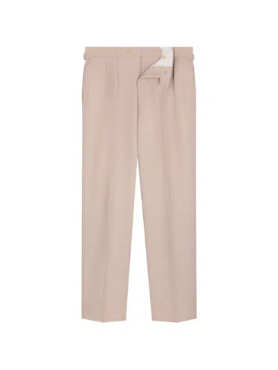 Fursac Belt-loops Pleated Trousers In Neutral