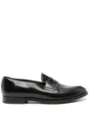 Fursac Brushed Leather Loafers In Black