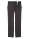 Fursac Buckle-fastening Wool Trousers In Black