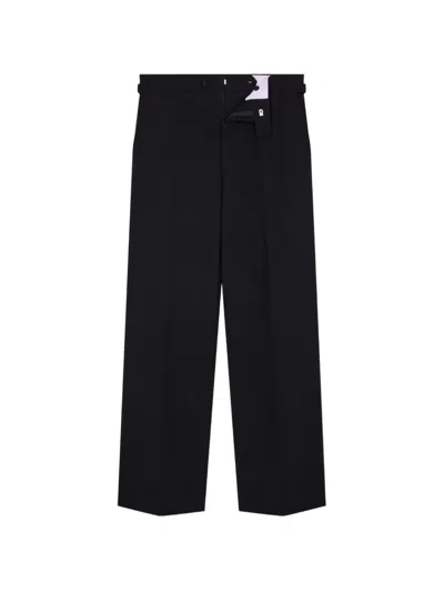 Fursac Buckle-fastener Tailored Trousers In Black