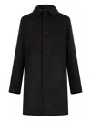 Fursac Button-fastening Coat In Black
