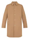 Fursac Button-fastening Welt-pocket Coat In Brown