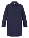 Fursac Button-fastening Welt-pocket Trench Coat In Blue