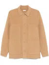 Fursac Button-up Jacket In Neutrals