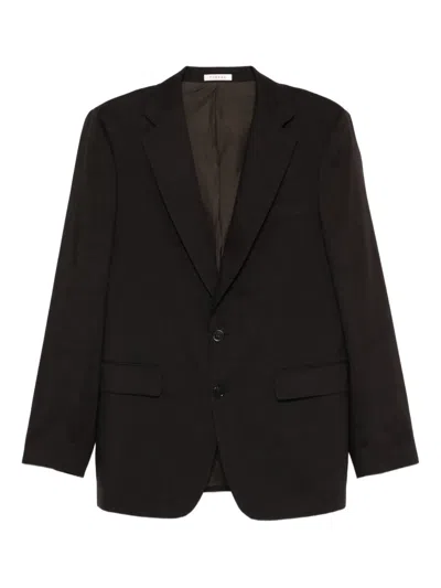 Fursac Buttoned Blazer In Black