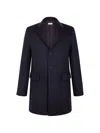 Fursac Button-fastening Overcoat In Multi