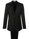 Fursac Check-pattern Single-breasted Suit In Grey