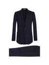 Fursac Checked Dinner Suit In Blue