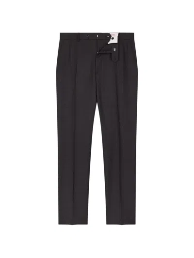 Fursac Checked Tailored Trousers In Black