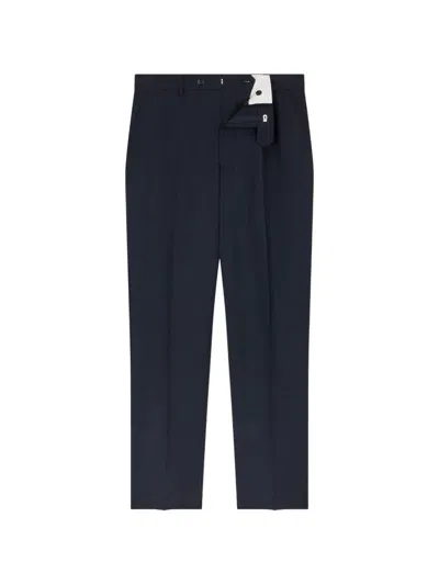 Fursac Checked Tailored Trousers In Blue