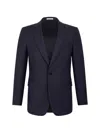 Fursac Checked-pattern Wool Blazer In Blue