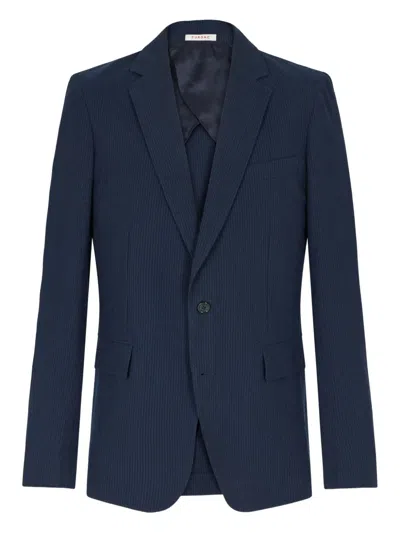 Fursac Cotton Blazer In Blue