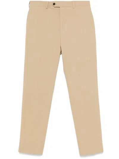 Fursac Cotton Chino Trousers In 褐色