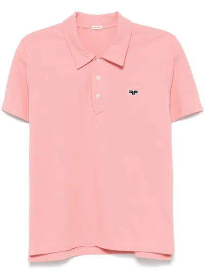 Fursac Cotton Piqué Polo Shirt In Pink
