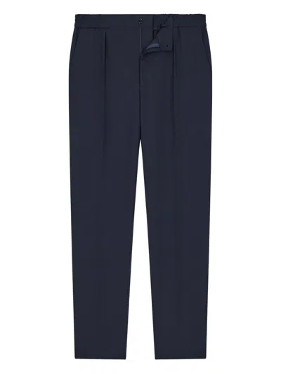 Fursac Cotton Straight-leg Trousers In Blue