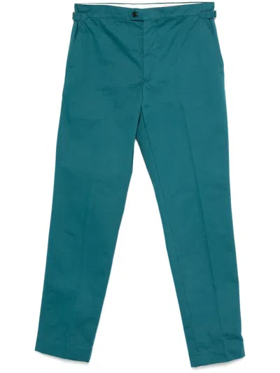 Fursac Cotton Trousers In 蓝色