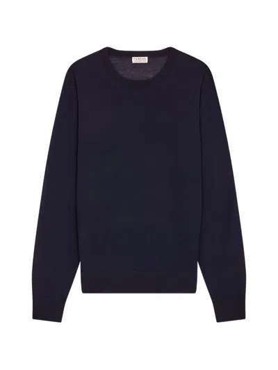 Fursac Crew-neck Long-sleeve Sweater In Blue