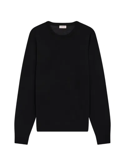 Fursac Crew-neck Wool Sweater In Black
