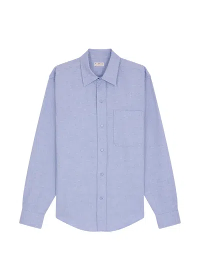 Fursac Dot-pattern Button-front Shirt In Blue