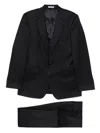 Fursac Double-breasted Cotton Suit In Blue
