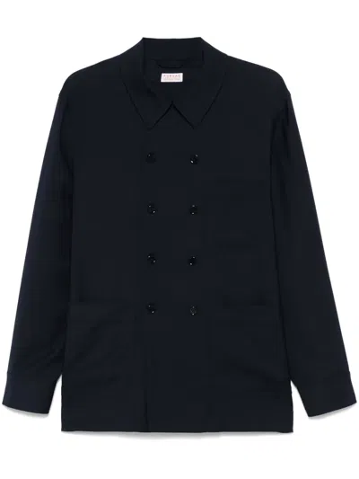 Fursac Double-breasted Jacket In 蓝色