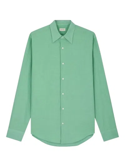 Fursac Edifice Long-sleeve Shirt In Green