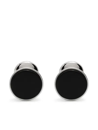 Fursac Engraved-logo Polished Cufflinks In Silver