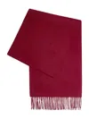 Fursac Fringed Scarf In Red