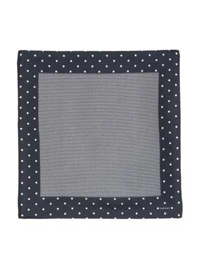 Fursac Geometric-print Square Pocket In 蓝色