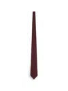 Fursac Geometric-pattern Silk Tie In Brown