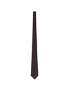 Fursac Geometric-pattern Silk Tie In Brown