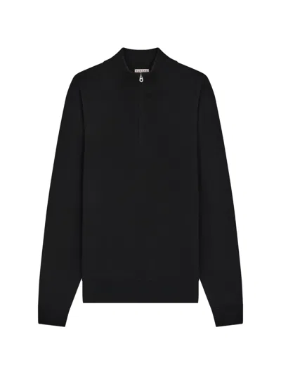 Fursac Half-zip Sweater In Black