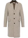 Fursac Herringbone Coat In Neutrals