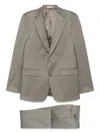 Fursac Herringbone-pattern Suit In Gray