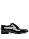 Fursac High-shine Leather Derby Shoes In Black