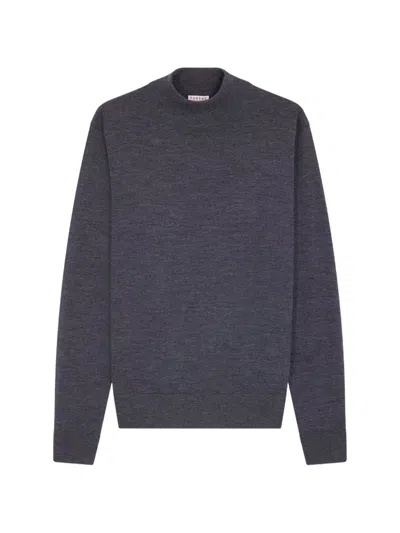 Fursac High-neck Wool Sweater In Metallic