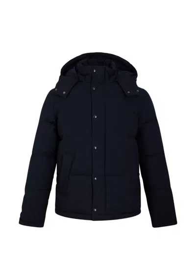 Fursac Hooded Padded Jacket In Blue