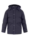 Fursac Hooded Quilted Jacket In Blue